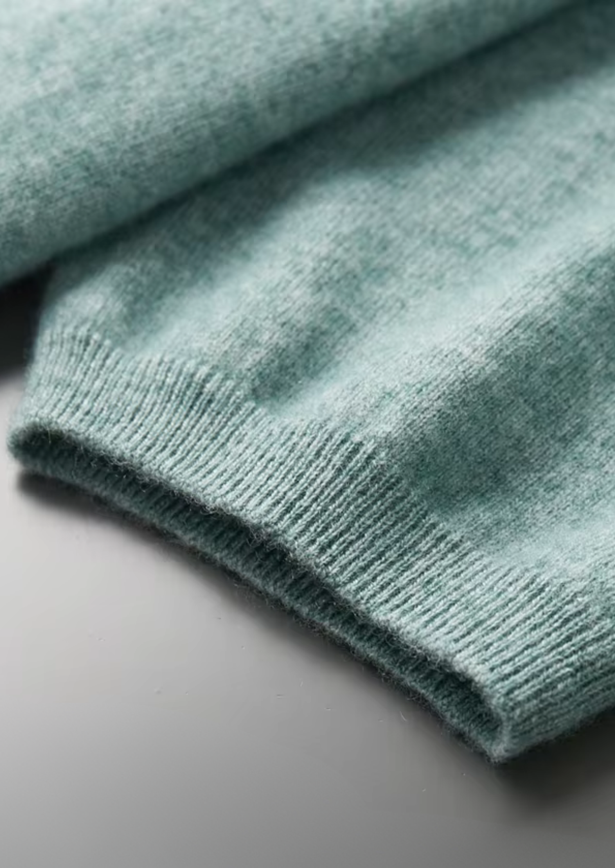 Premium Cashmere Classic Crewneck T-Shirt - Verdant Slate, view 6