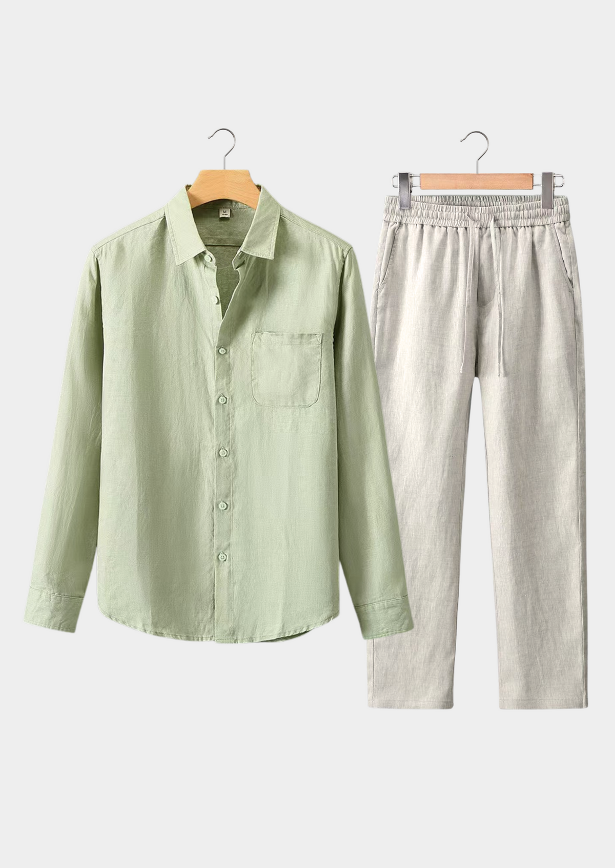 Aurelia Longsleeve Summer Set - Mint Green/beige, view 1