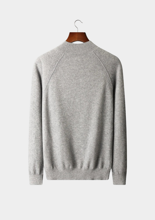 Pure Extra-Fine Merino Wool Raglan Mockneck, view 2