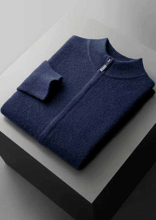 Pure Extra-Fine Merino Wool Navy Blue Luzzo Set, view 2