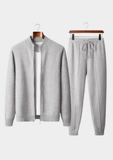 Ensemble Luzzo en pure laine mérinos extrafine gris clair