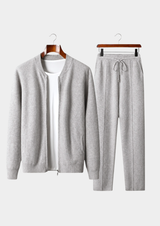 Ensemble Falconi en pure laine mérinos extrafine gris clair