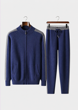 Ensemble détente Torino premium en cachemire bleu marine
