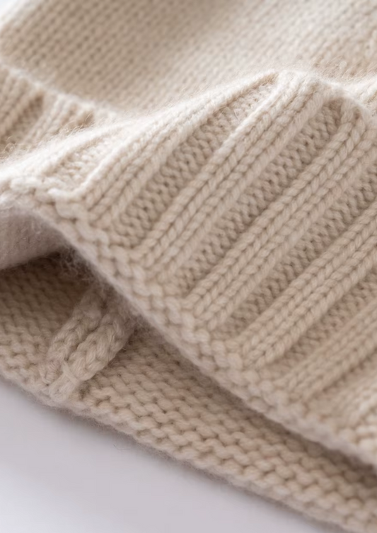 Sand Cashmere Traiano Beanie, view 2