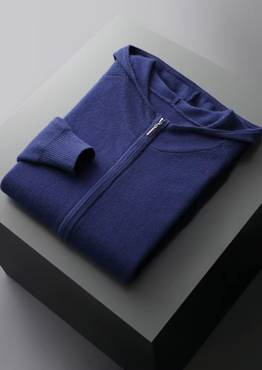 Premium Cashmere Navy Blue Kilian Leisure Set, view 2