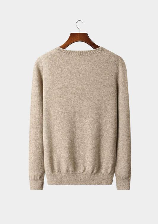 Pure Extra-Fine Merino Wool Classic V-Neck Sweater, view 2
