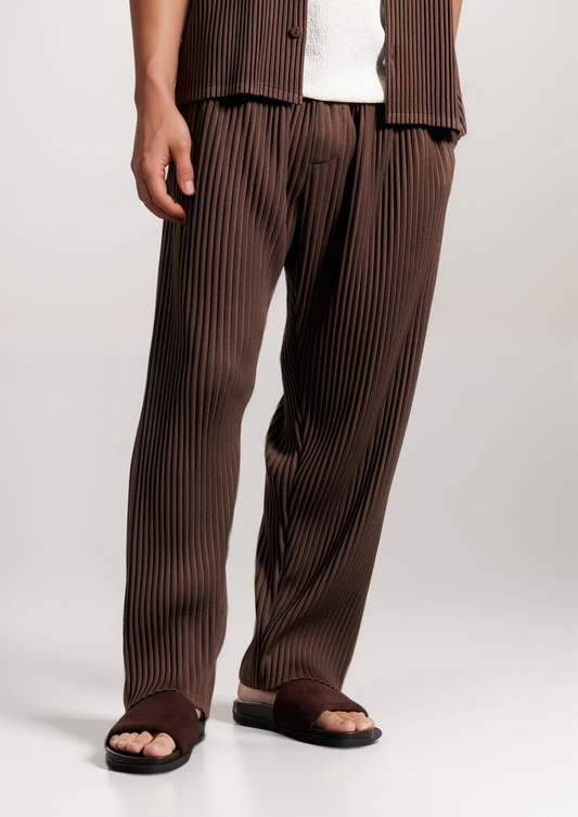 Coffee Pleated Summer Set, view 2