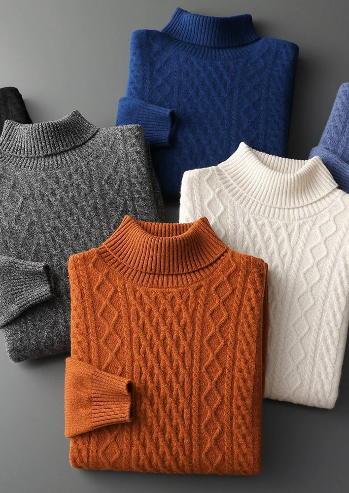 Pure Extra-Fine Merino Wool Traiano Rollneck, view 14