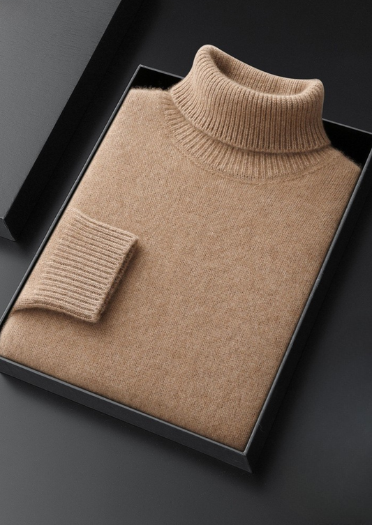 Pure Cashmere Beige Essential Rollneck, view 2