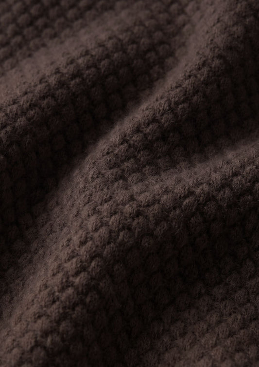 Premium Cashmere Dark Brown Two-Tone Polo, view 2
