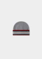 Bonnet Traiano en laine mérinos gris clair