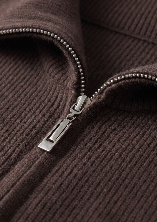 Pure Cashmere Dark Brown Body Warmer Vest, view 2