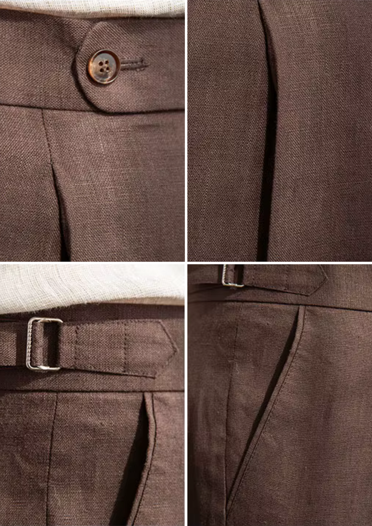 Velia Pleated Coastal Trousers - Dark Brown, view 5