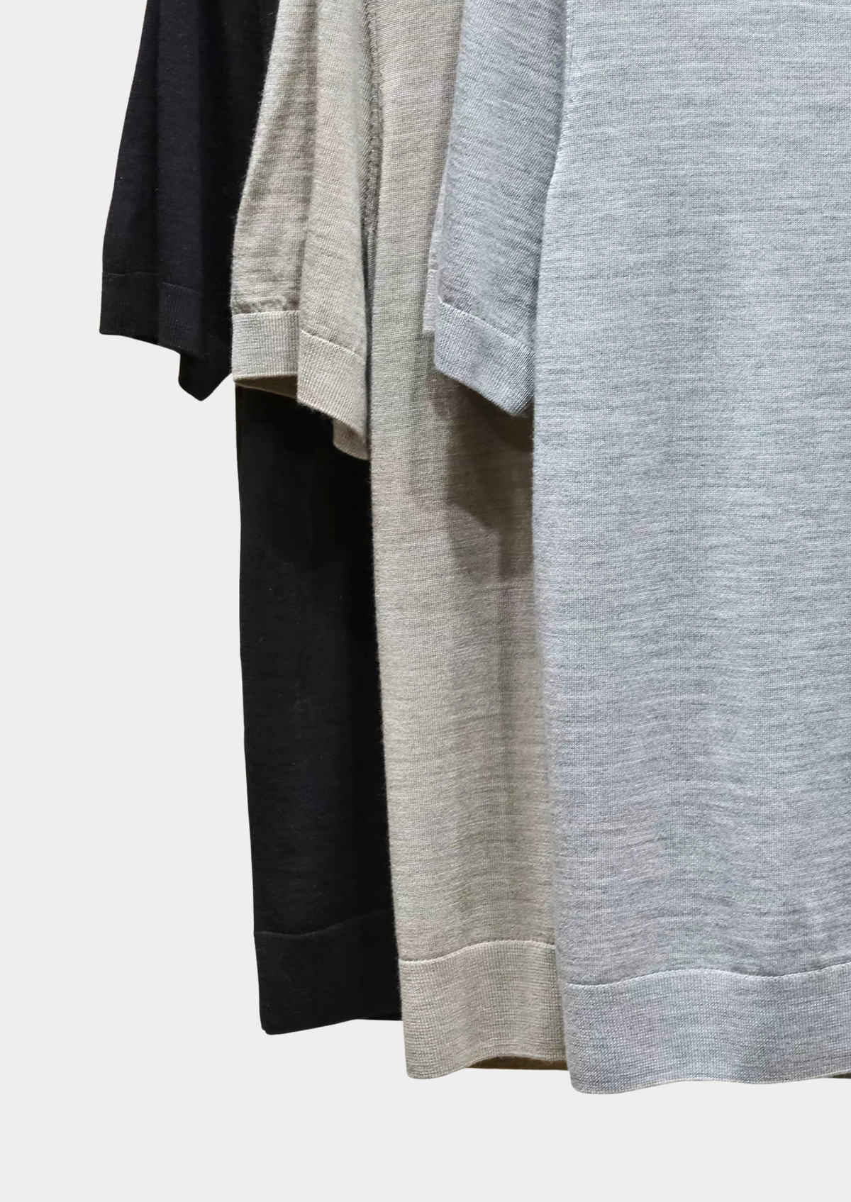 Ellis Light Gray Lightweight Polo Shirt, view 7