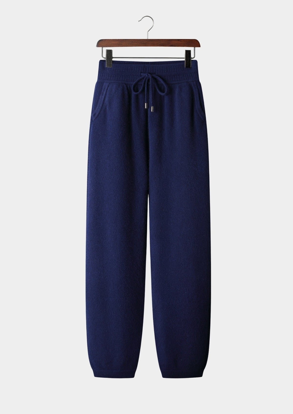 Pure Extra-Fine Merino Wool Drawstring Trousers, view 12
