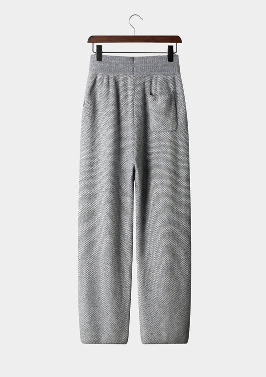 Pure Extra-Fine Merino Wool Jaquard Trousers, view 2