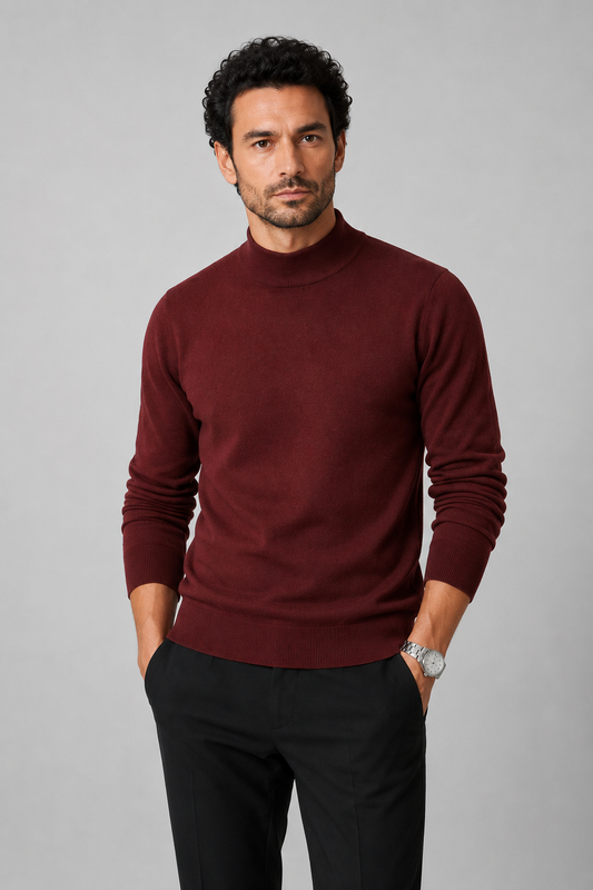 Asiago Mock-Neck Sweater
