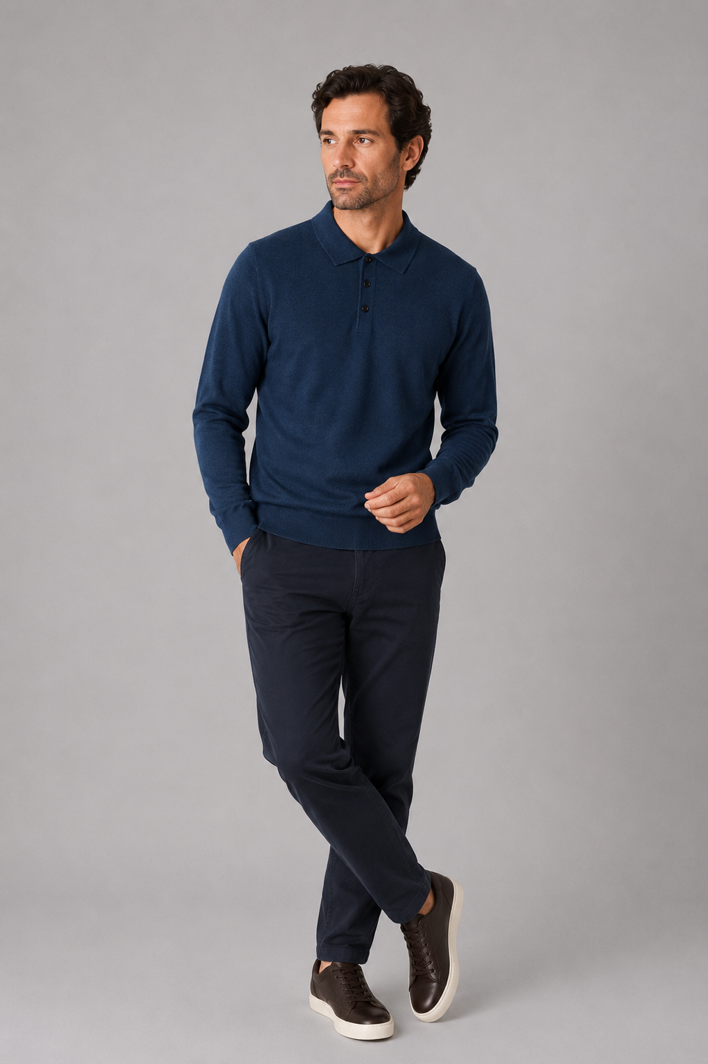 Rapallo Long-Sleeve Knit Polo