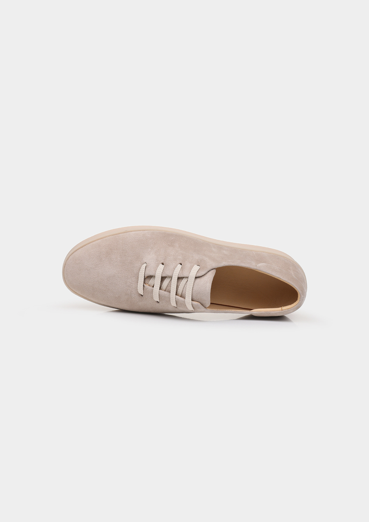 Light Gray Minimal Suede Sneakers, view 7