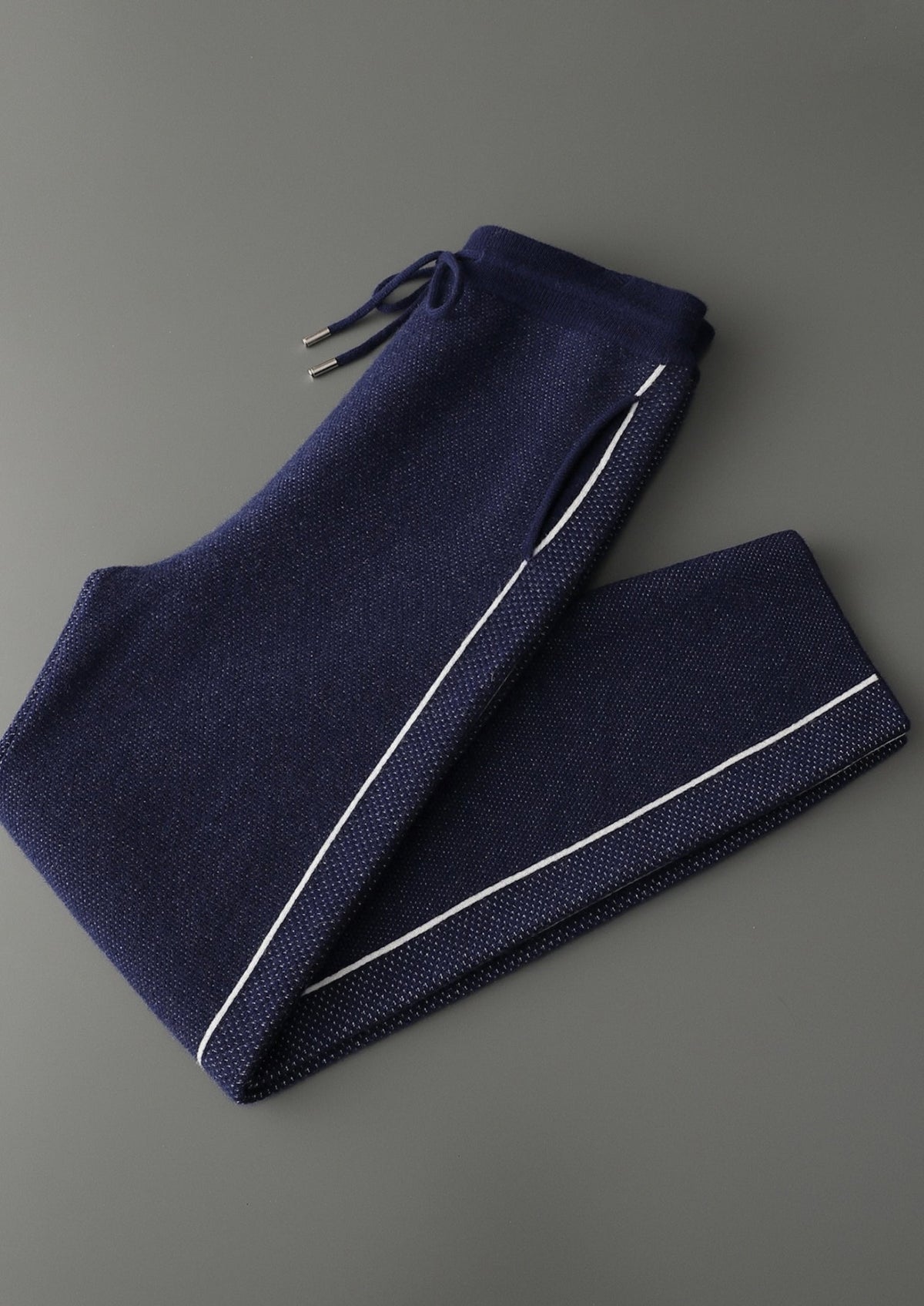 Pure Extra-Fine Merino Wool Jaquard Knit Trousers, view 15
