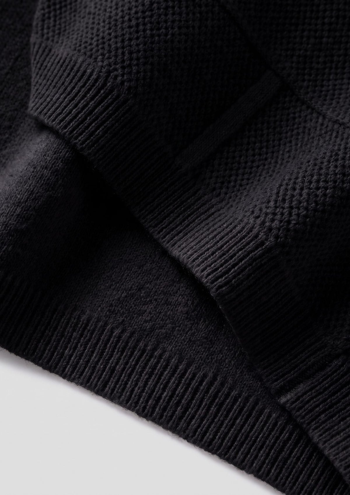 Pure Extra-Fine Merino Wool Black Button Overshirt, view 6