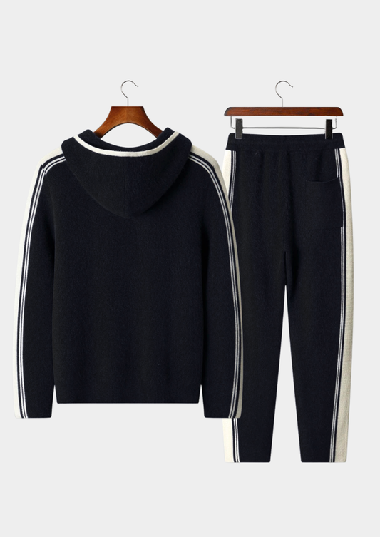 Pure Extra-Fine Merino Wool Black Damien Set, view 2