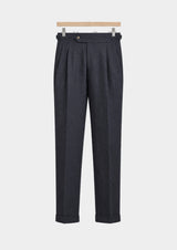 Pantalon Ercolano côtier à pinces - Bleu marine