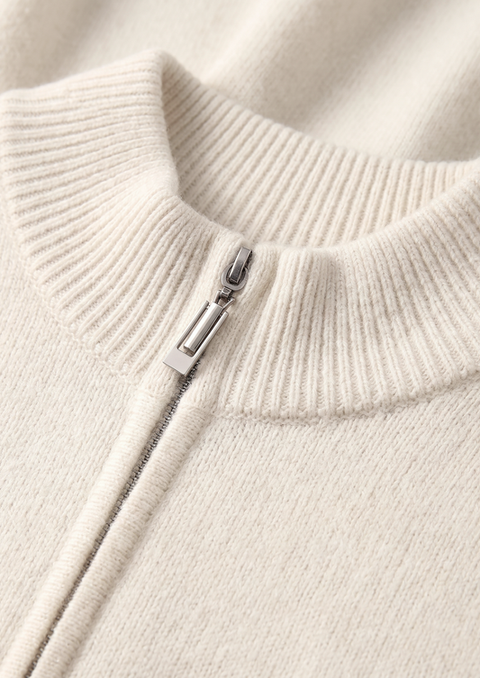 Pure Extra-Fine Merino Wool Cream White Luzzo Set, view 2
