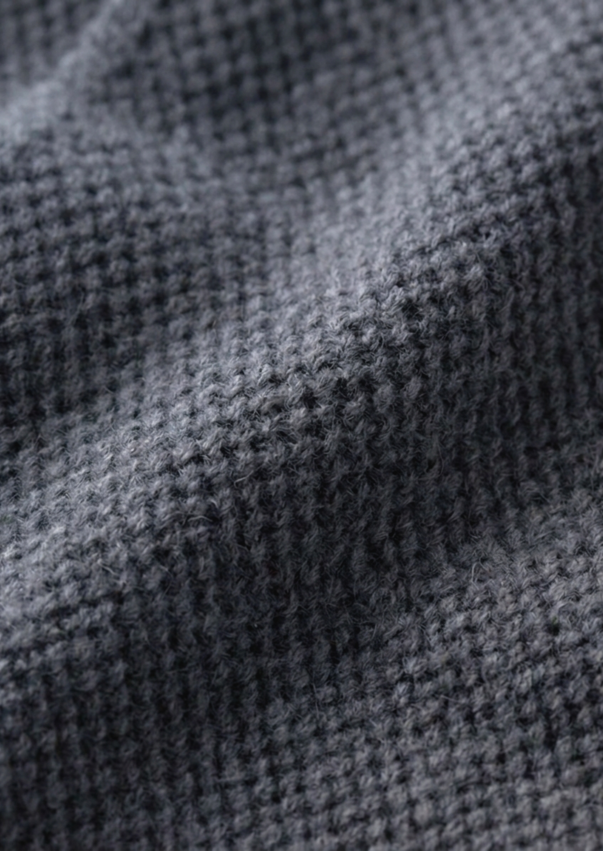 Pure Extra-Fine Merino Wool Gray Button Overshirt, view 8