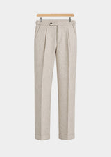 Pantalon Velia côtier plissé - Ivoire