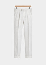 Pantalon Velia côtier plissé - Blanc