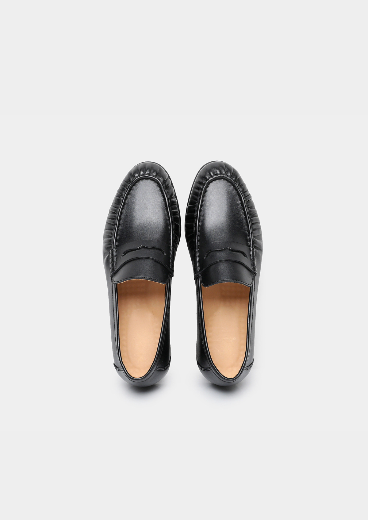 Black Classic Penny Leather Loafers, view 3