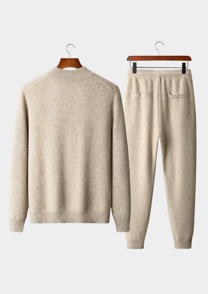 Pure Extra-Fine Merino Wool Sand Luzzo Set, view 2