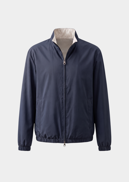 Navy Blue Technical Windbreaker Jacket, view 1