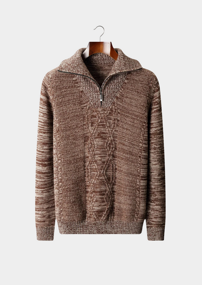 Pure Extra-Fine Merino Wool Half Zip Sweater, view 4