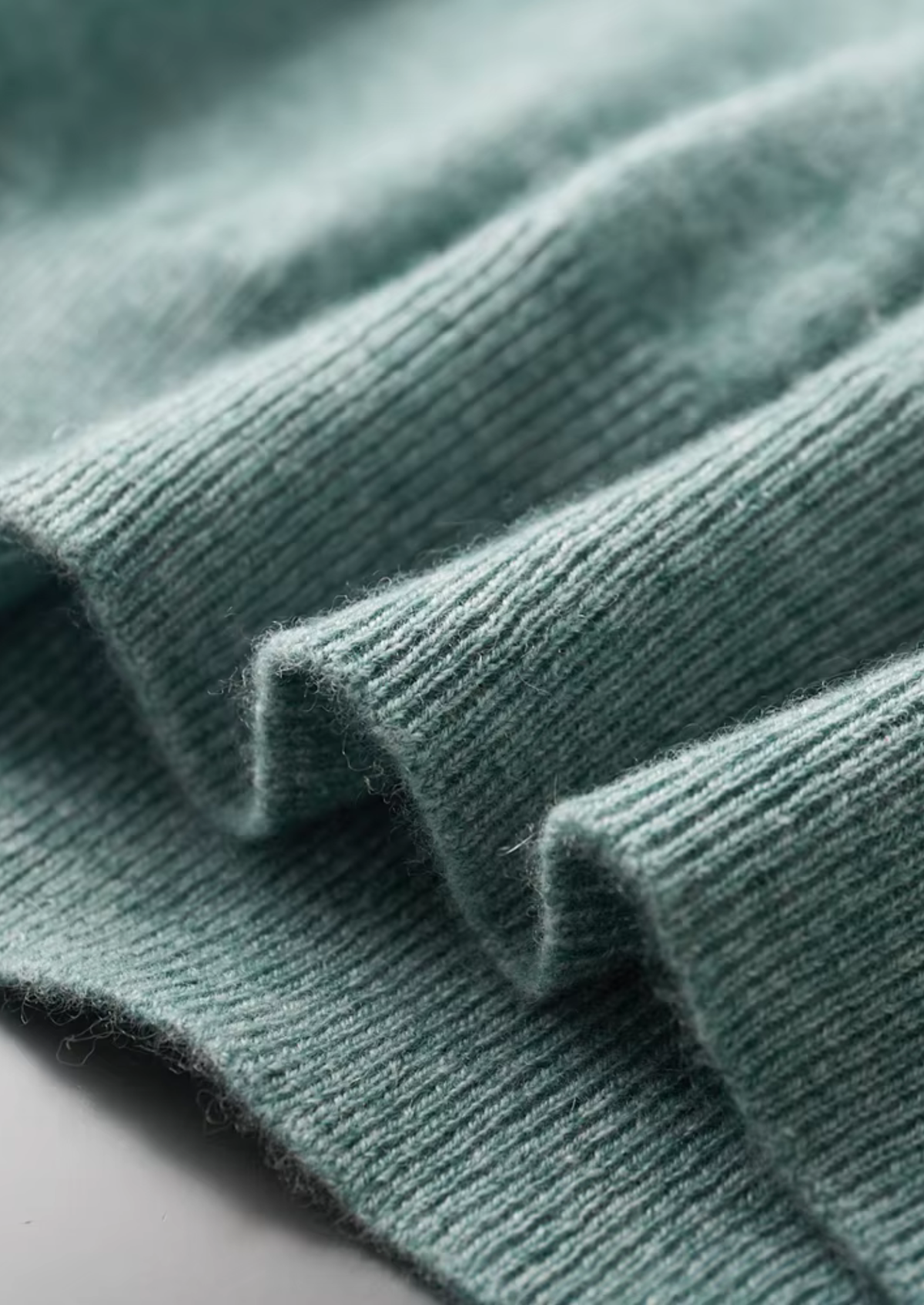 Premium Cashmere Classic Crewneck T-Shirt - Verdant Slate, view 5