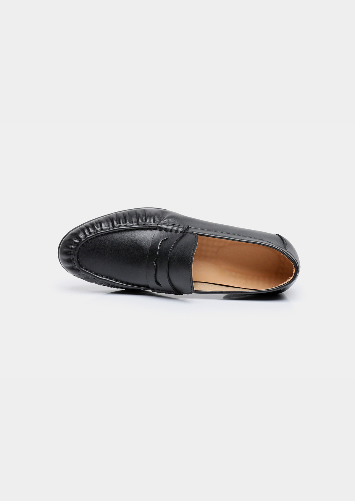 Black Classic Penny Leather Loafers, view 6