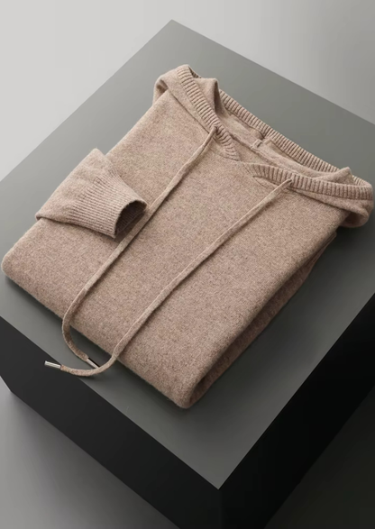 Pure Extra-Fine Merino Wool Leisure Hoodie, view 6