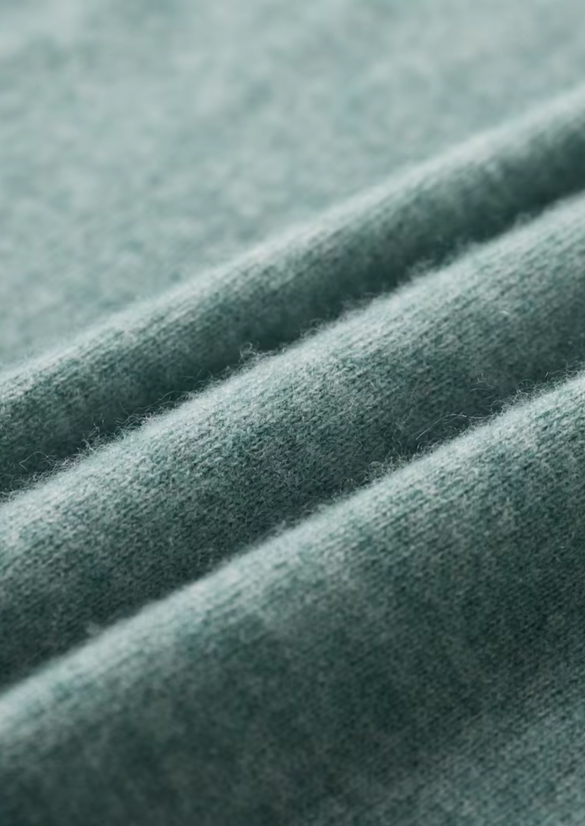 Premium Cashmere Classic Crewneck T-Shirt - Verdant Slate, view 3