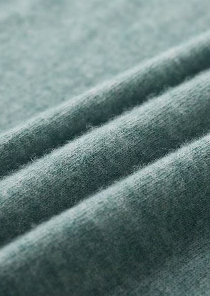 Premium Cashmere Classic Crewneck T-Shirt - Verdant Slate, view 3