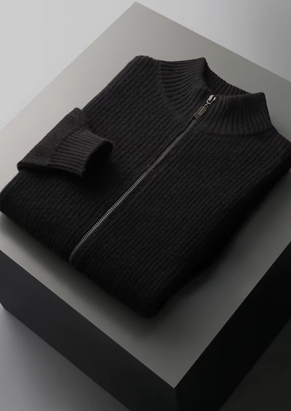 Pure Extra-Fine Merino Wool Ribbed Cardigan, view 11
