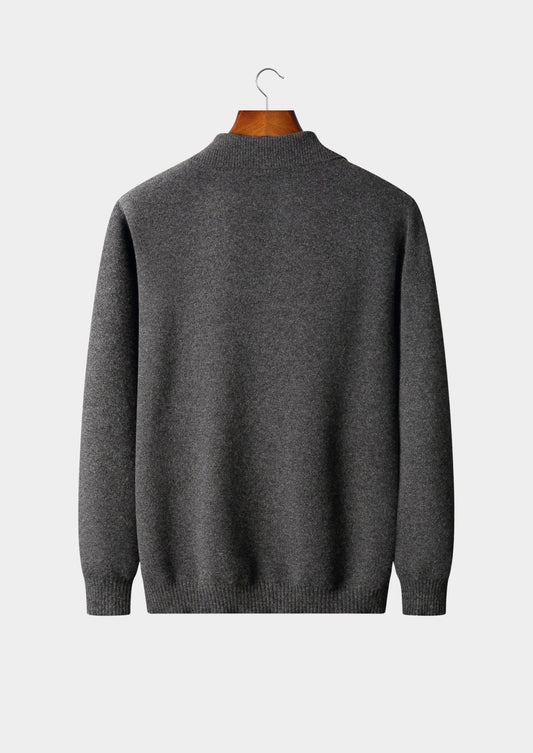 Pure Extra-Fine Merino Wool Funnel Neck Cardigan, view 2