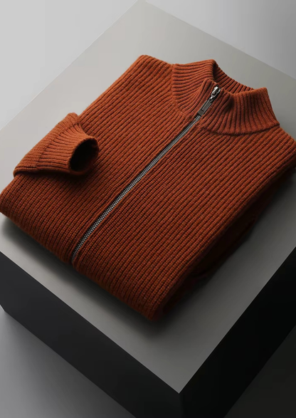 Pure Extra-Fine Merino Wool Ribbed Cardigan, view 12