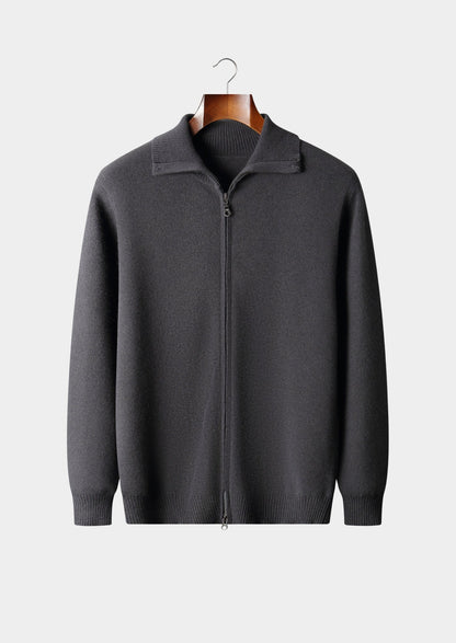 Pure Extra-Fine Merino Wool Funnel Neck Cardigan, view 13