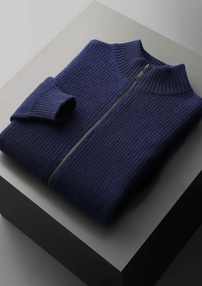 Pure Extra-Fine Merino Wool Ribbed Cardigan, view 10