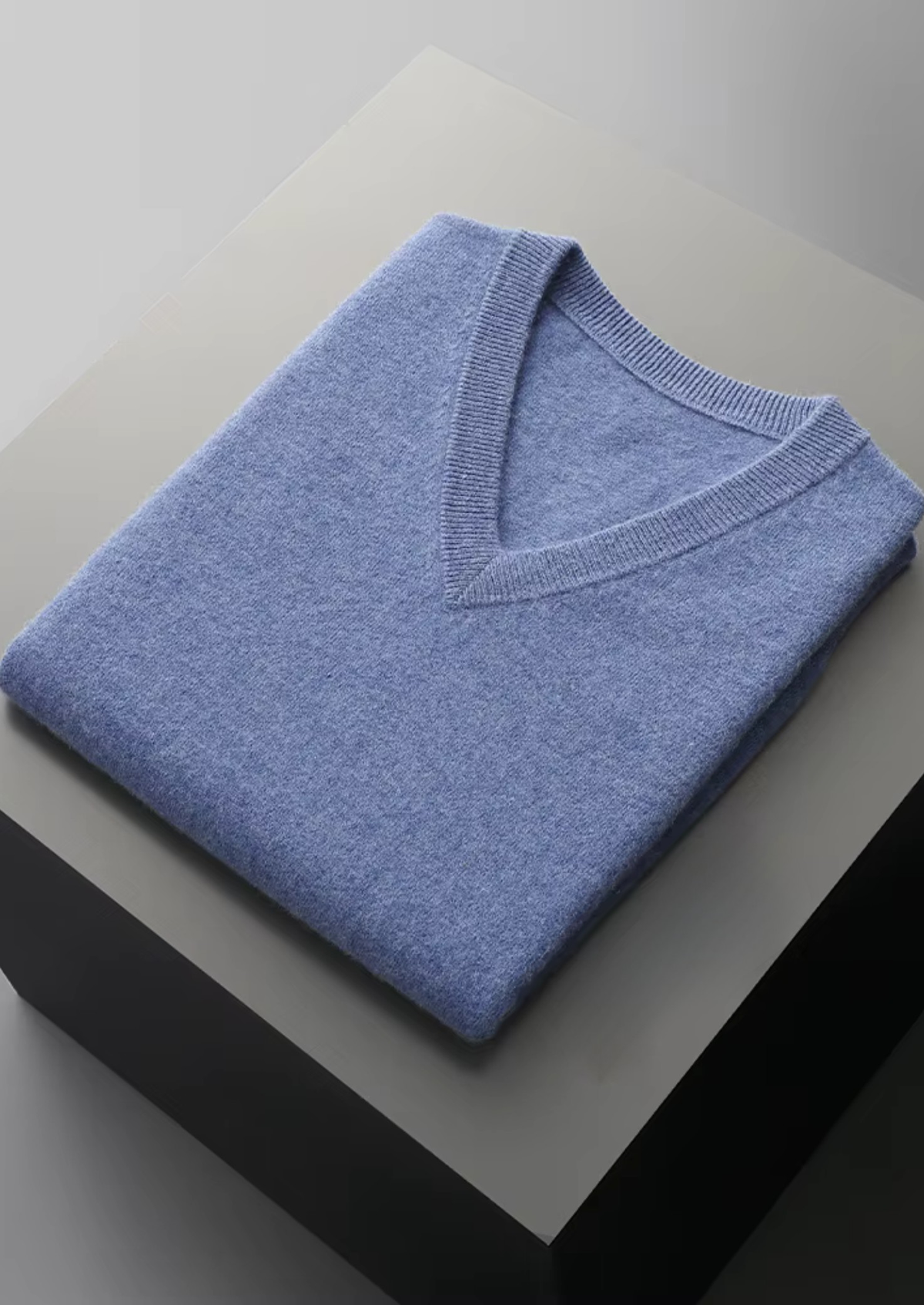 Pure Extra-Fine Merino Wool V-Neck Vest, view 15
