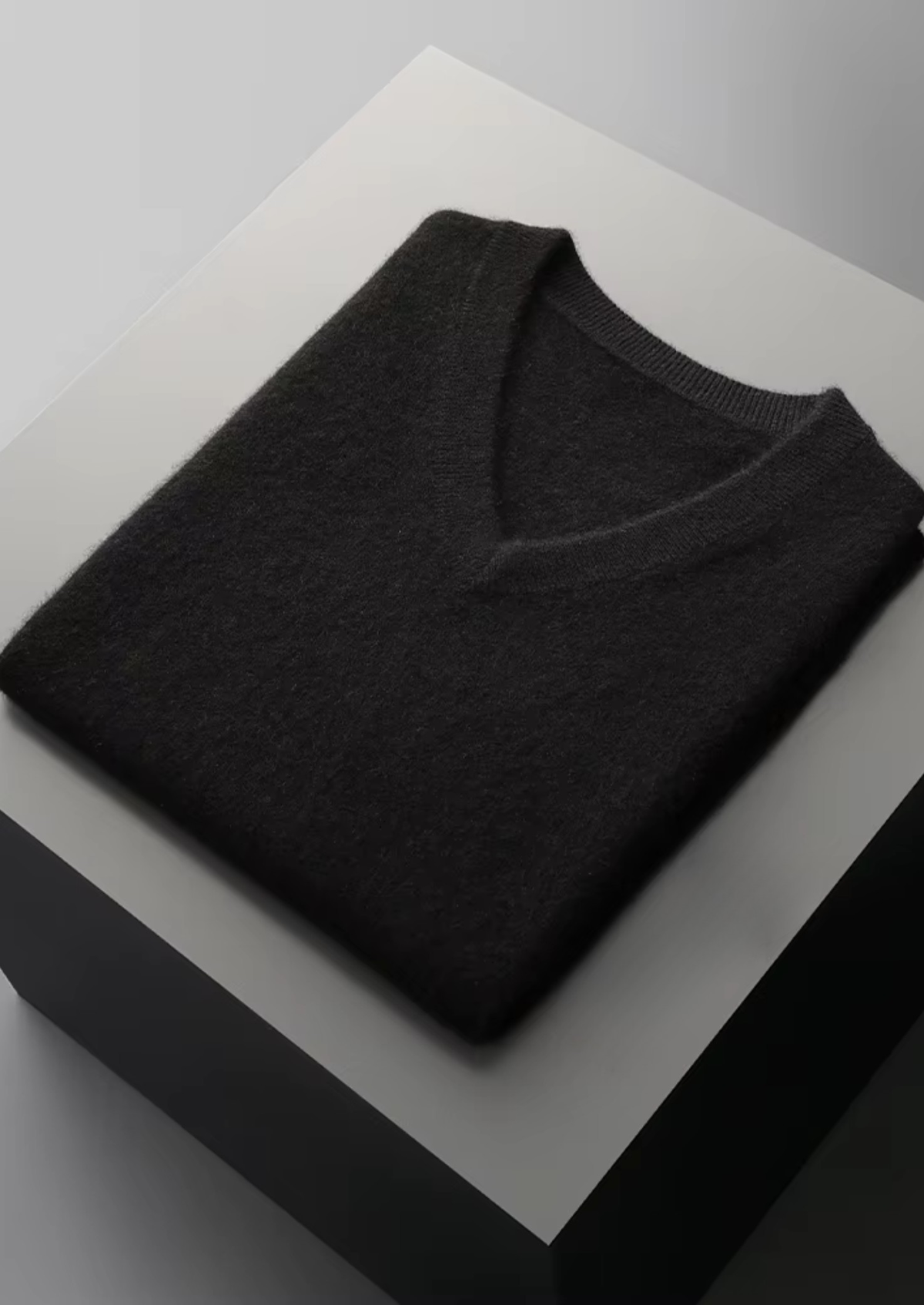 Pure Extra-Fine Merino Wool V-Neck Vest, view 13