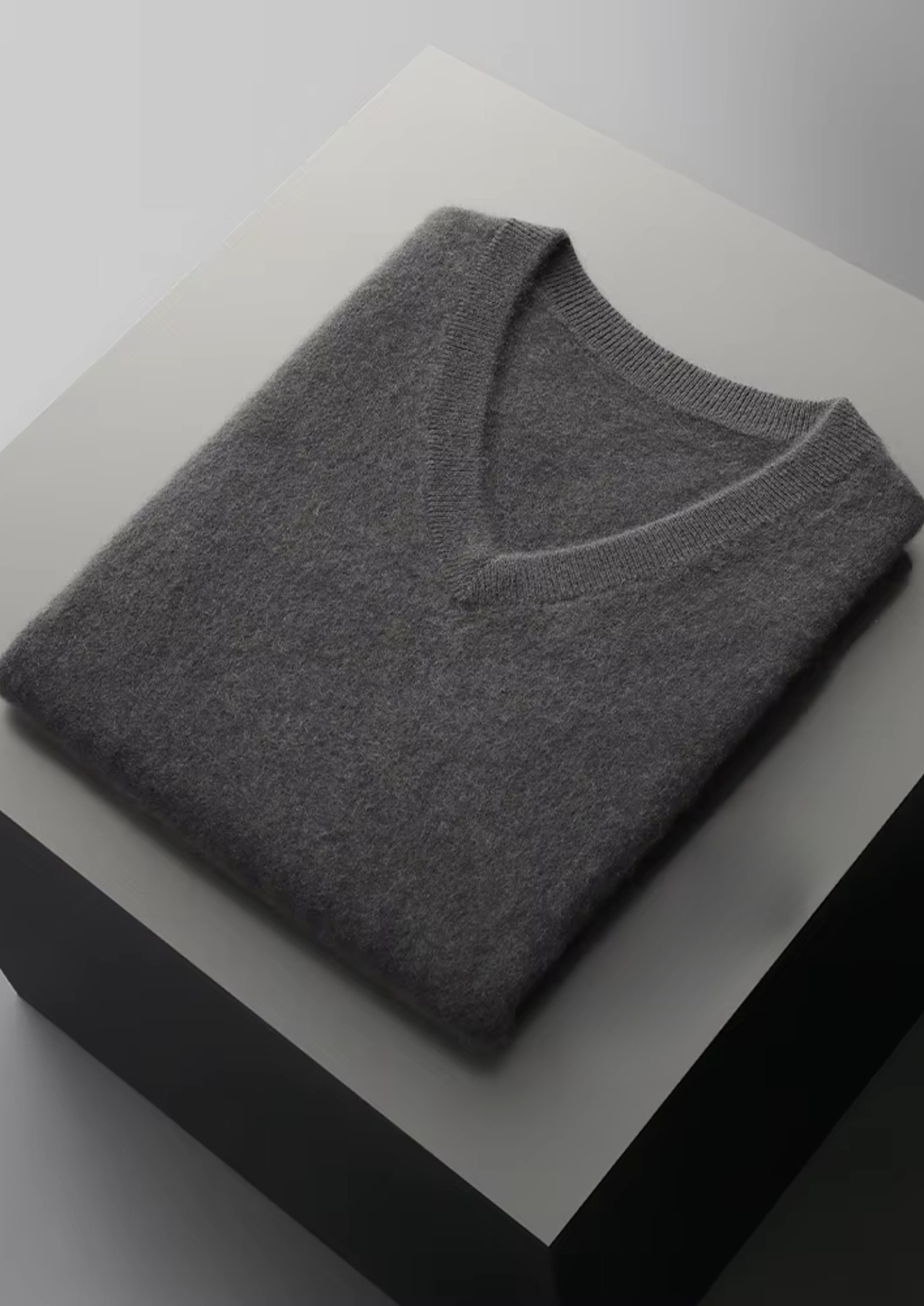 Pure Extra-Fine Merino Wool V-Neck Vest, view 12