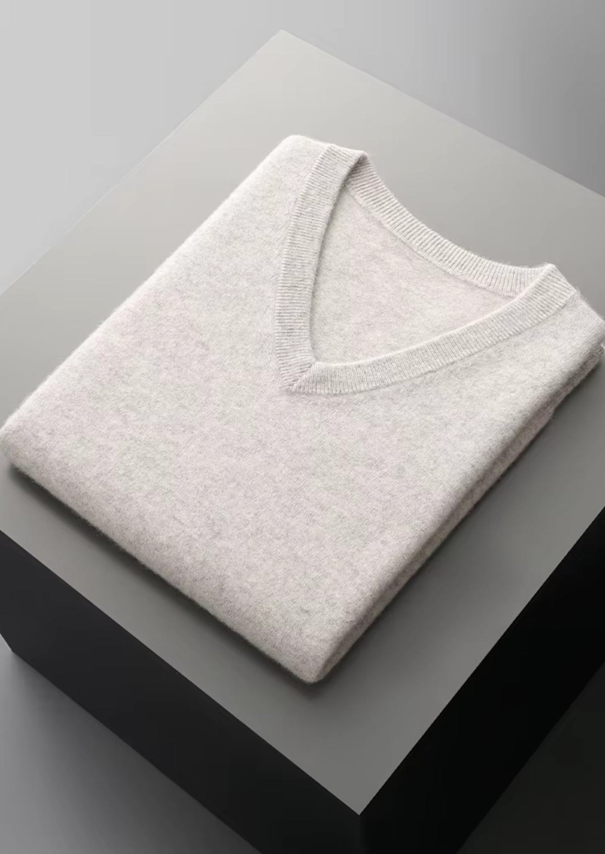 Pure Extra-Fine Merino Wool V-Neck Vest, view 3