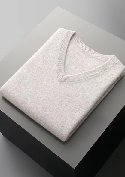 Pure Extra-Fine Merino Wool V-Neck Vest, view 3